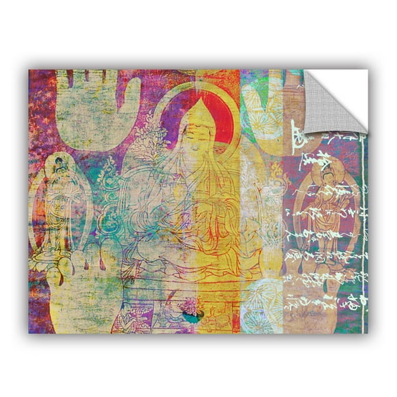 14X18 Michael Mullan Folk Lodge Deer II Removable Wall Art Mural 14X18 Michael Mullan Folk Lodge Deer II Removable Wall Art Mural